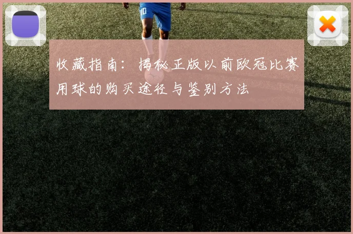 收藏指南：揭秘正版以前欧冠比赛用球的购买途径与鉴别方法